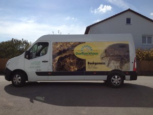 Dorfbackhaus Regensburg, Fahrzeugbeklebung